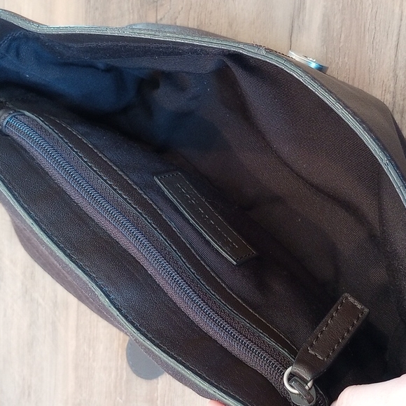 Kenneth Cole Genuine Leather Shoulder Handbag Color:Chocolate Brown - Picture 8 of 11